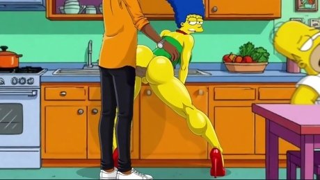 Marge Fucked While Homer's Takes a Nap - 2D Simpsons Animation
